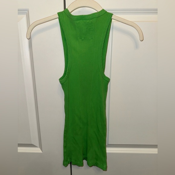 🍋‍🟩 Aerie Lime Green Ribbed Racerback Tank Top Small - Picture 3 of 3